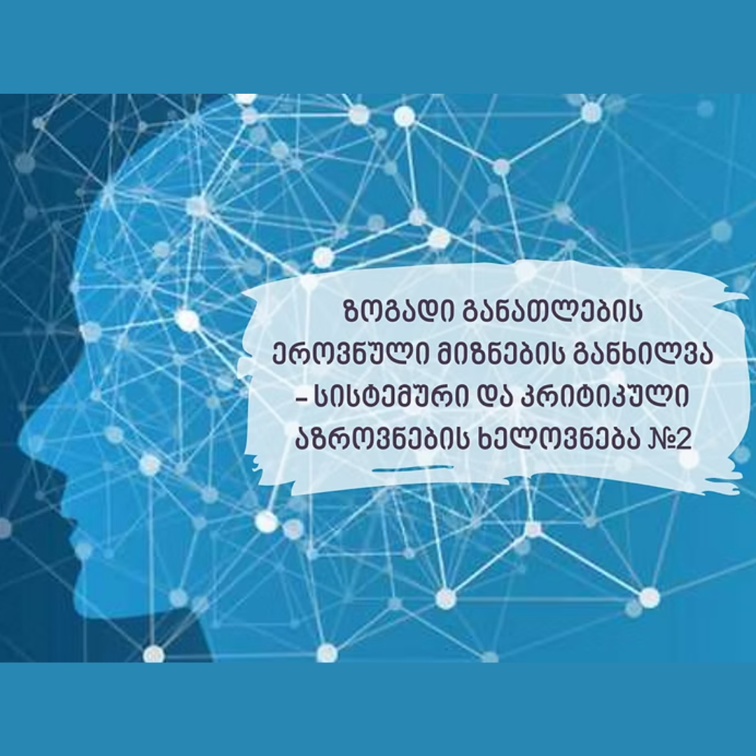 ნინი ჭაჭია - ზოგადი განათლების ეროვნული მიზნების განხილვა - სისტემური და კრიტიკული აზროვნების ხელოვნება #2